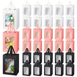 5/10pcs transparent PVC flower bag, wedding birthday home party gift handbag, gift box