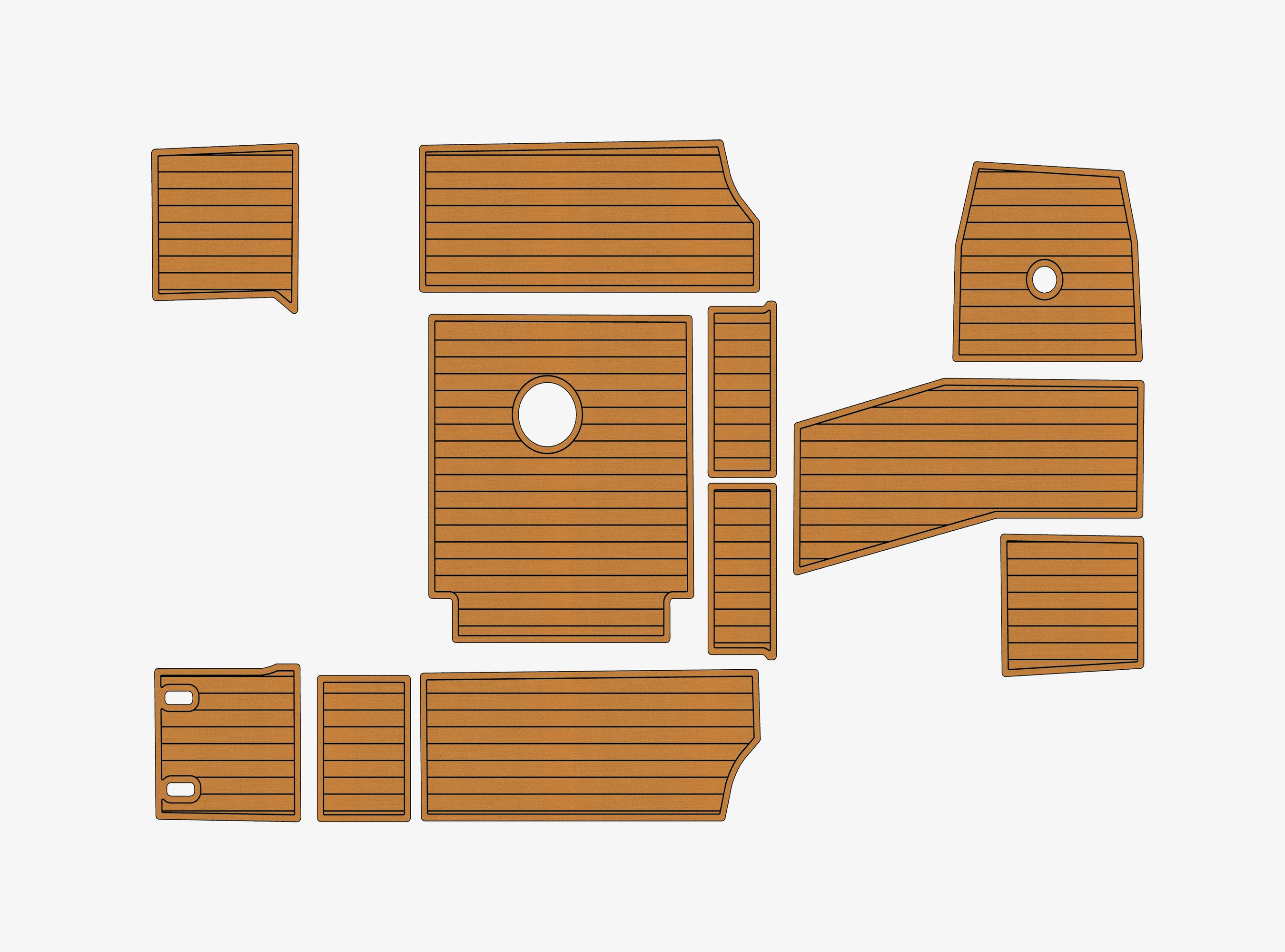 

Timoneir 605 1/4" 6mm EVA foam Non-Slip PVC Teak Decking marine Mat seadek gatorstep carpet Marine Floor