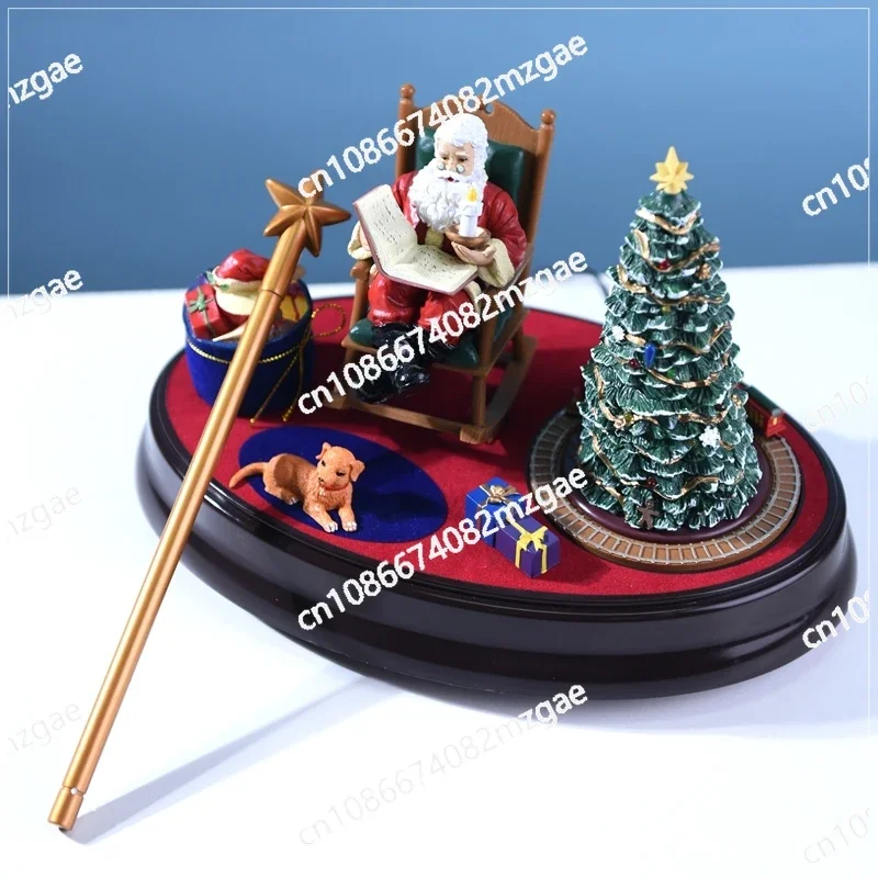 American Santa Claus Music Box Santa Claus Storytelling Dynamic Scene