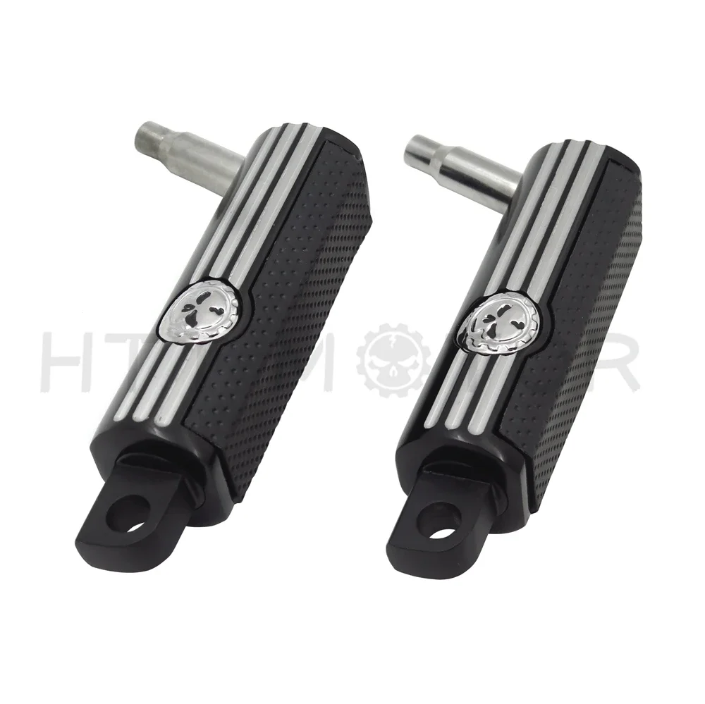 Motorcycle Parts New Pair Foot Pegs Rest Gear Skull For 1984-2018 Harley Motorcycle Fat Boy SuperLow XL883L