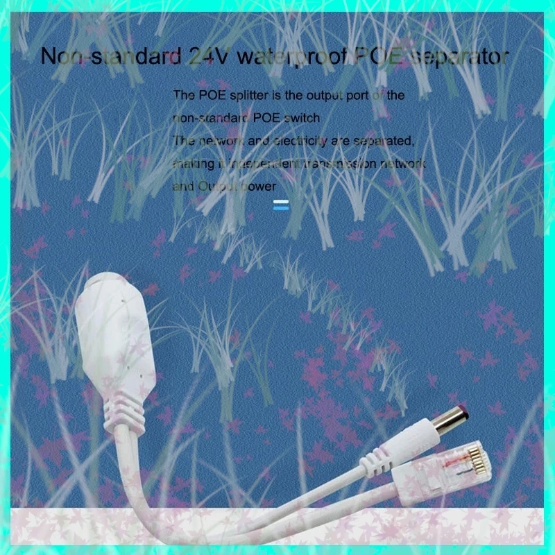 24V to 12V POE Splitter Separator Outdoor Waterproof Adapter Cable Power Supply Module POE Splitter Injector for IP Camera E3