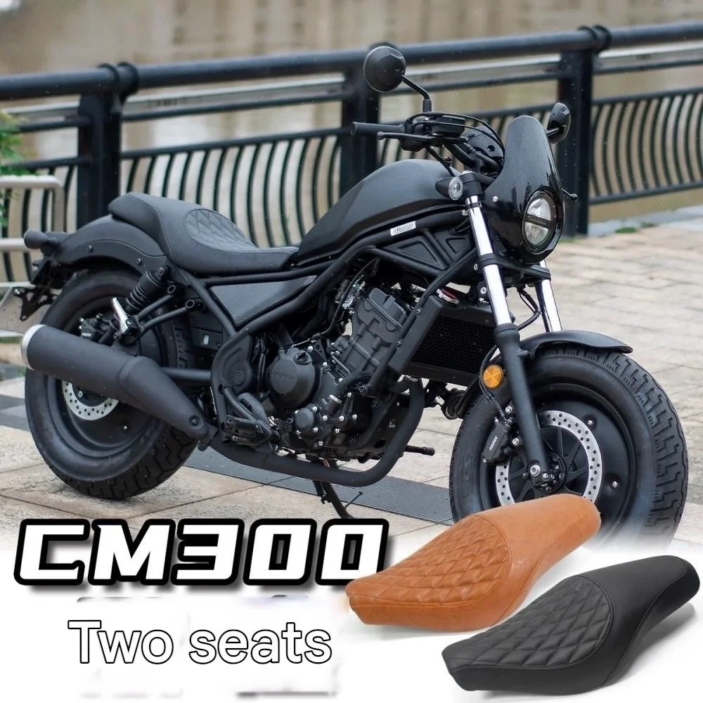 Fit For honda REBEL 300 CMX300 One Piece Dual Rider Seat Comfort Modified Saddle