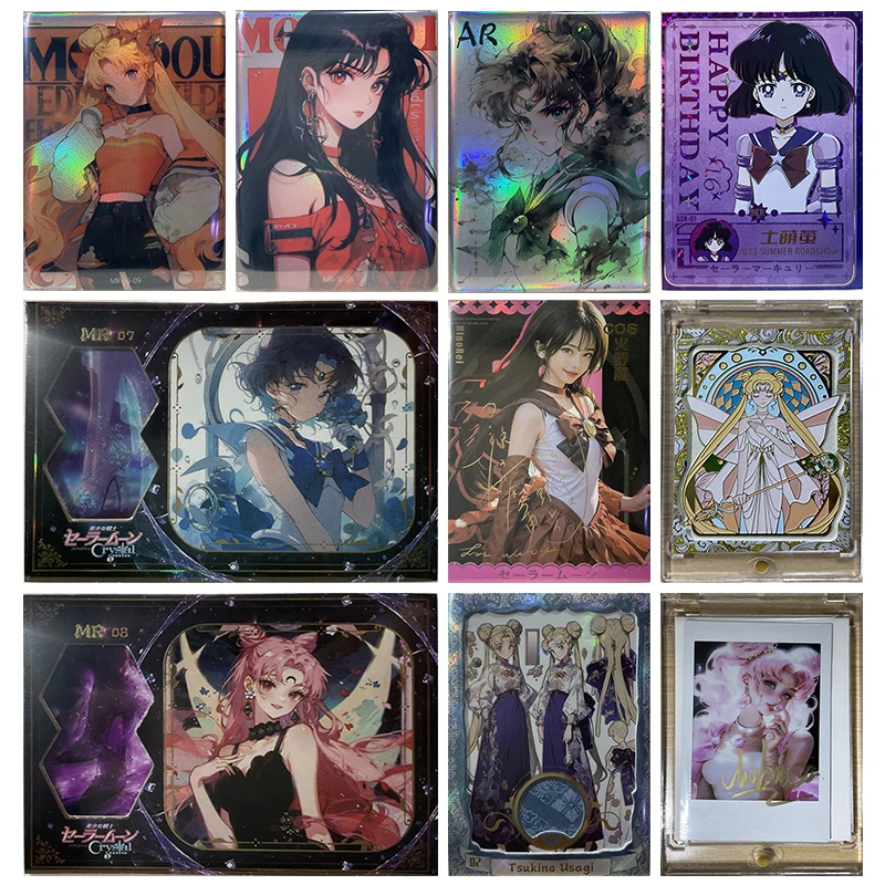 Anime Goddess Story Rare MR AR SZR Reflections Flash Cards Tsukino Usagi Hino Rei Toys for boys Collectible Cards Birthday Gifts