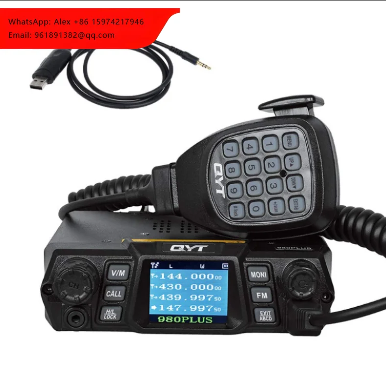 

Радиостанция QYT KT-980Plus двухдиапазонная (УКВ 136-174 МГц и ОВЧ 400-480 МГц) FM-трансивер