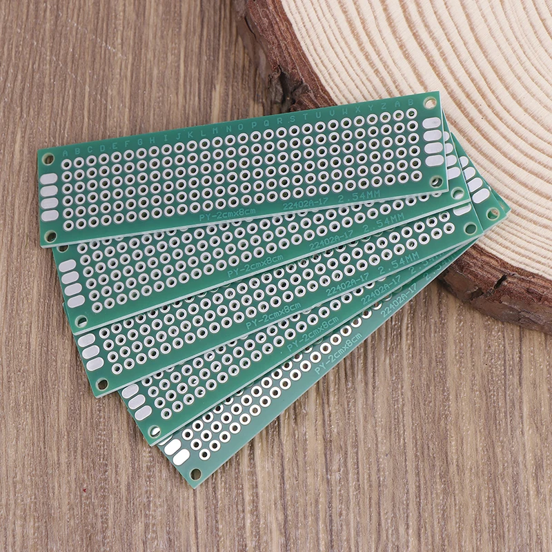 5pcs PCB ต้นแบบ Breadboard 2x8 3x7 4x6 5x7 6x8 7x9 ซม.คู่ด้านข้าง Universal พิมพ์วงจร PCB Board Protoboard สําหรับ Arduino