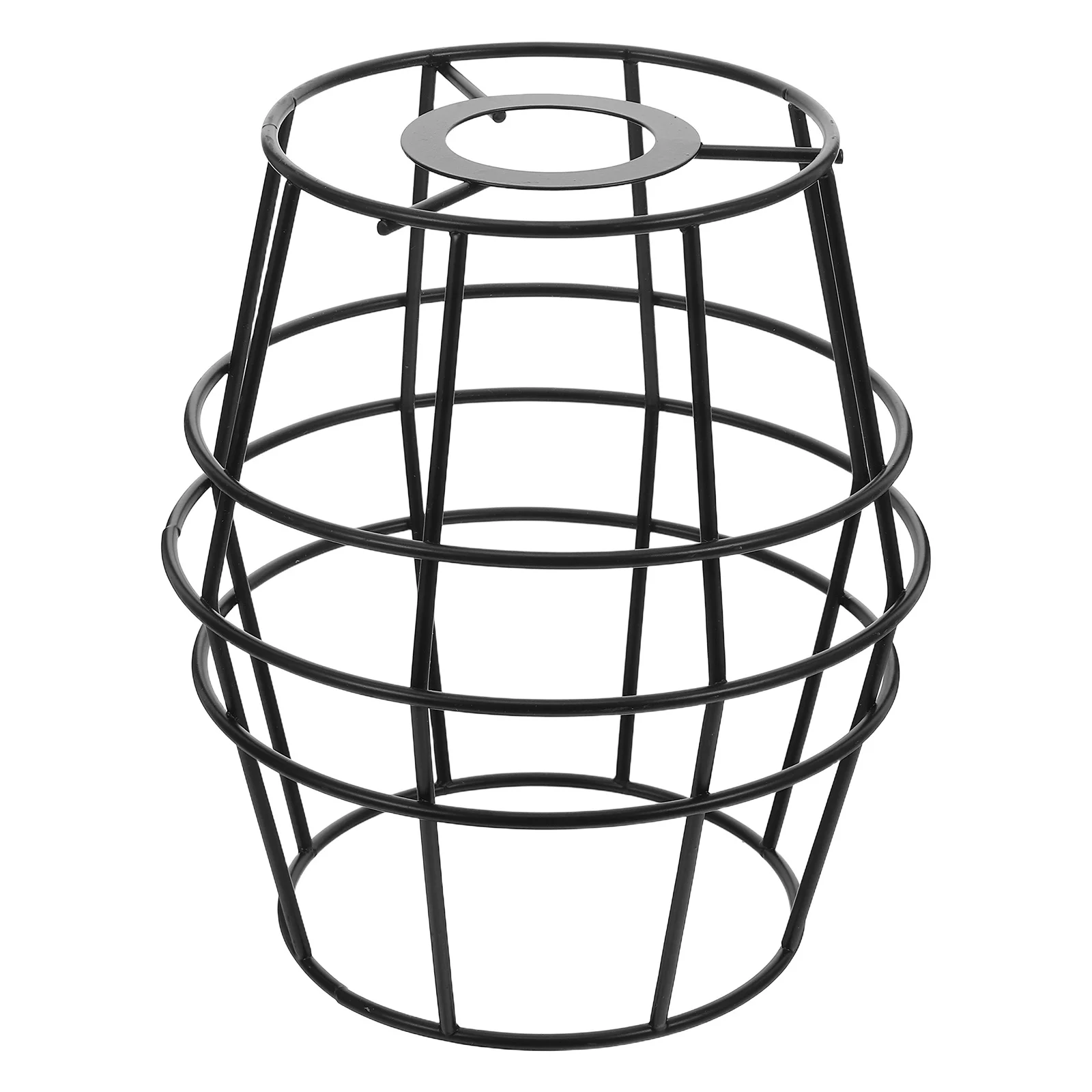 

Lamp Shade Frame Handwoven Iron Wire Chandelier Stand For Diy Pendant Light Rustic Metal Lamp Holder Compatible With