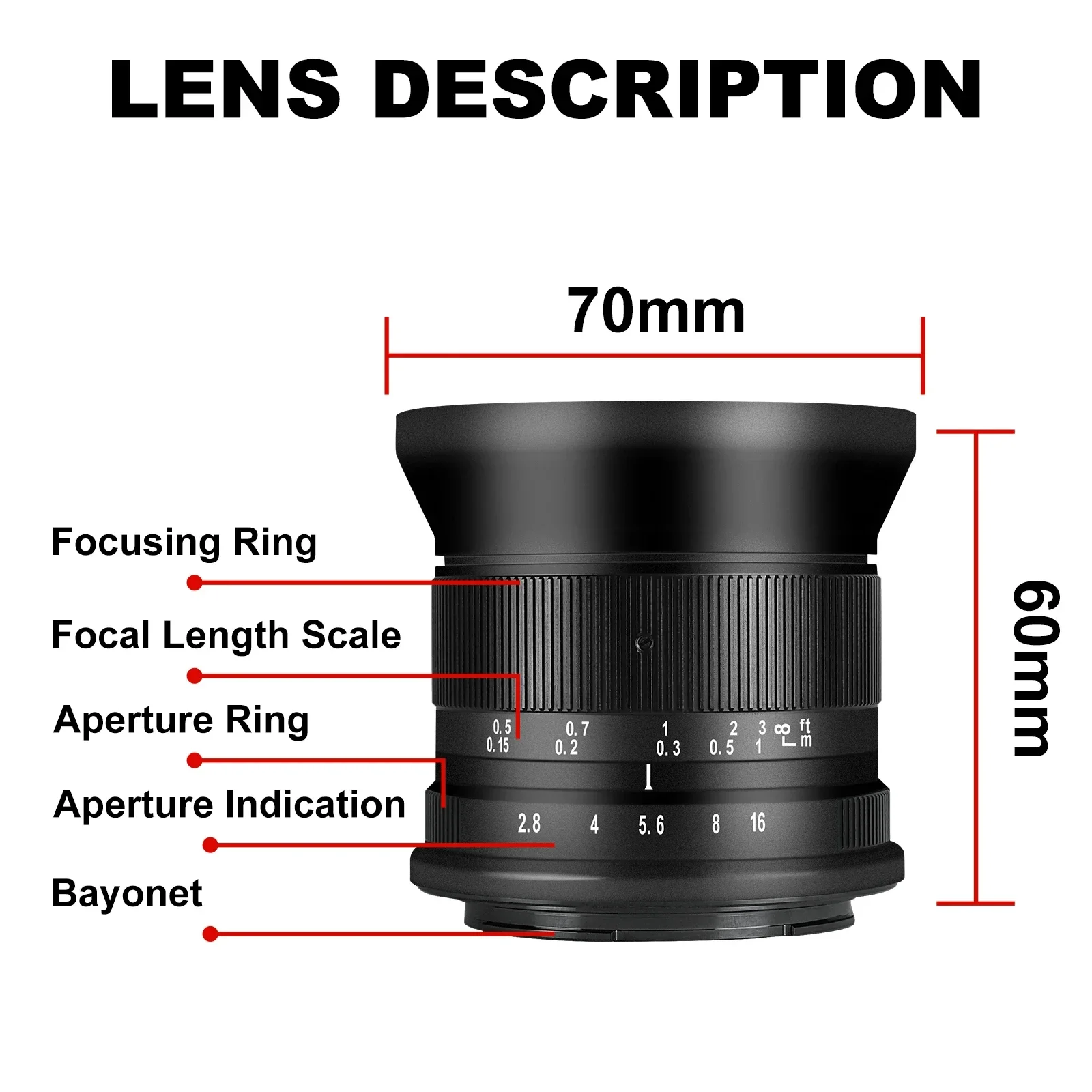 7artisans 12mm F2.8 Mark II APS-C objectif d'appareil photo Super Ultra grand Angle Pour Sony E Nikon Z IL EOS-M IL RF Fuji XF figuré/3 bouche