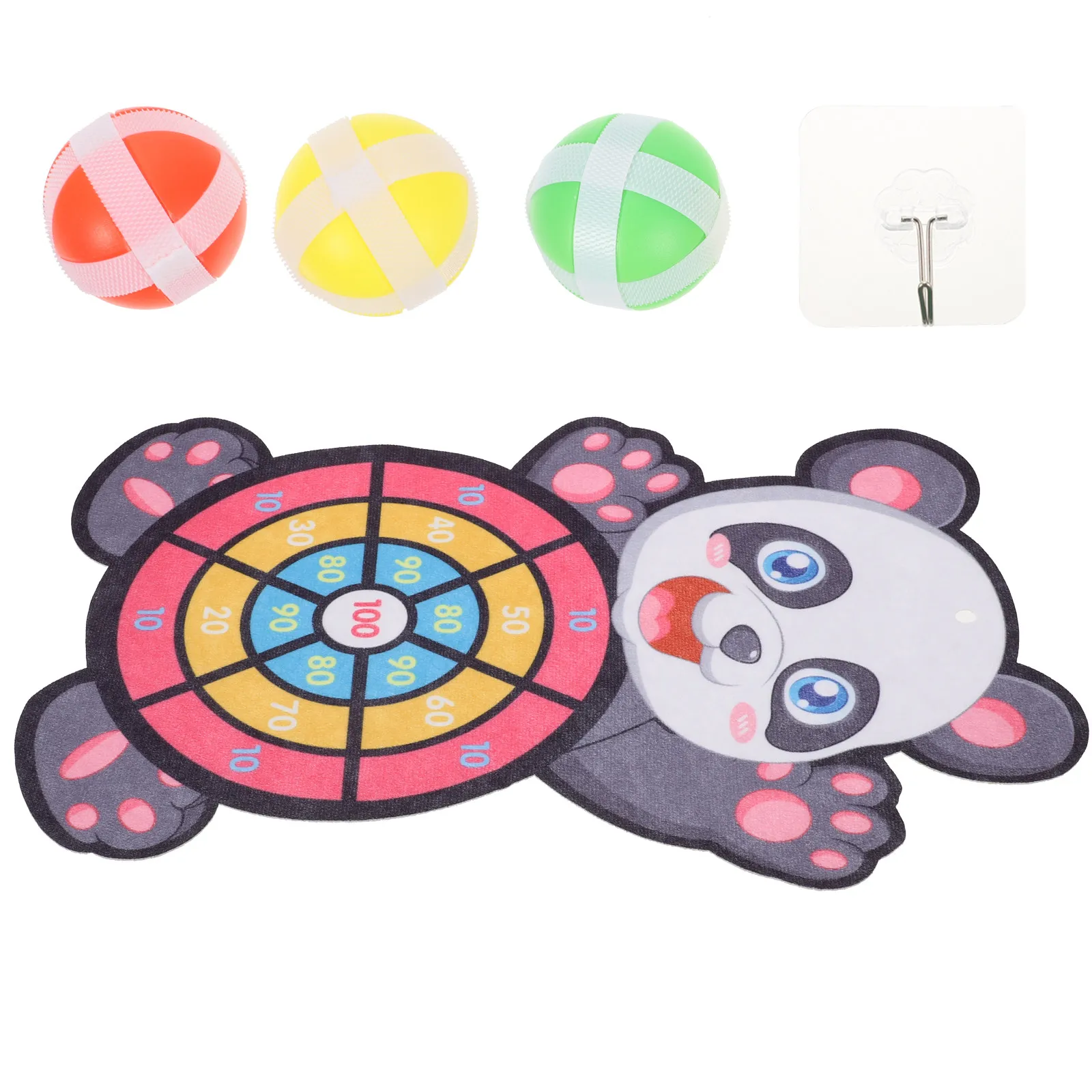 1Set Sticky Ball Dart Board Cartoon Fun Party Game Kids Indoor Interactive Gift Improving Hand Eye Coordination