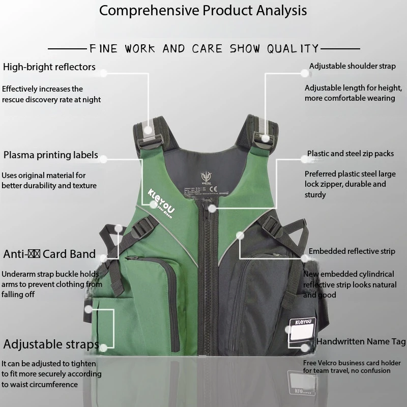 Multi Functional Vest, Fishing Life Jacket, Summer Men's Adult Sea Rock Fishing Portable Professional High Buoyancy Fishing Gear