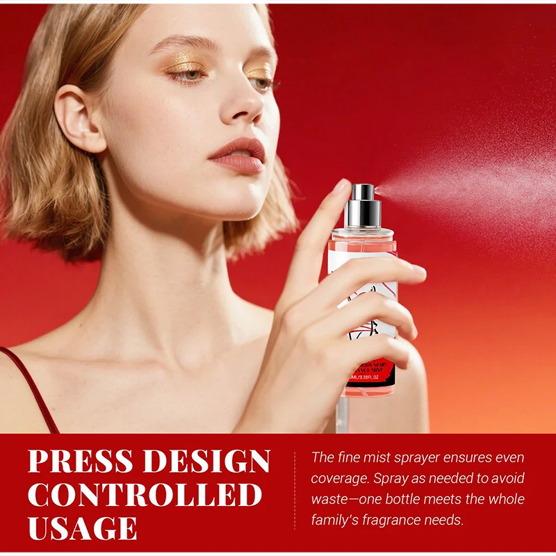 สเปรย์น้ำหอมปราศจากแอลกอฮอล์ กลิ่นดอกไม้ ผลไม้ และผลไม้รสเปรี้ยวสำหรับผู้หญิง กลิ่นดอกส้ม/มะกรูด/ไอริส/ทูเบอโรส/มัสค์/อบเชย