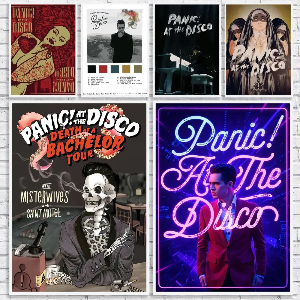 Rock Band P-panic at the Disco Poster Versatile HD Waterproof Wall Art Self-Adhesive Decor for Any Space Ideal Gift