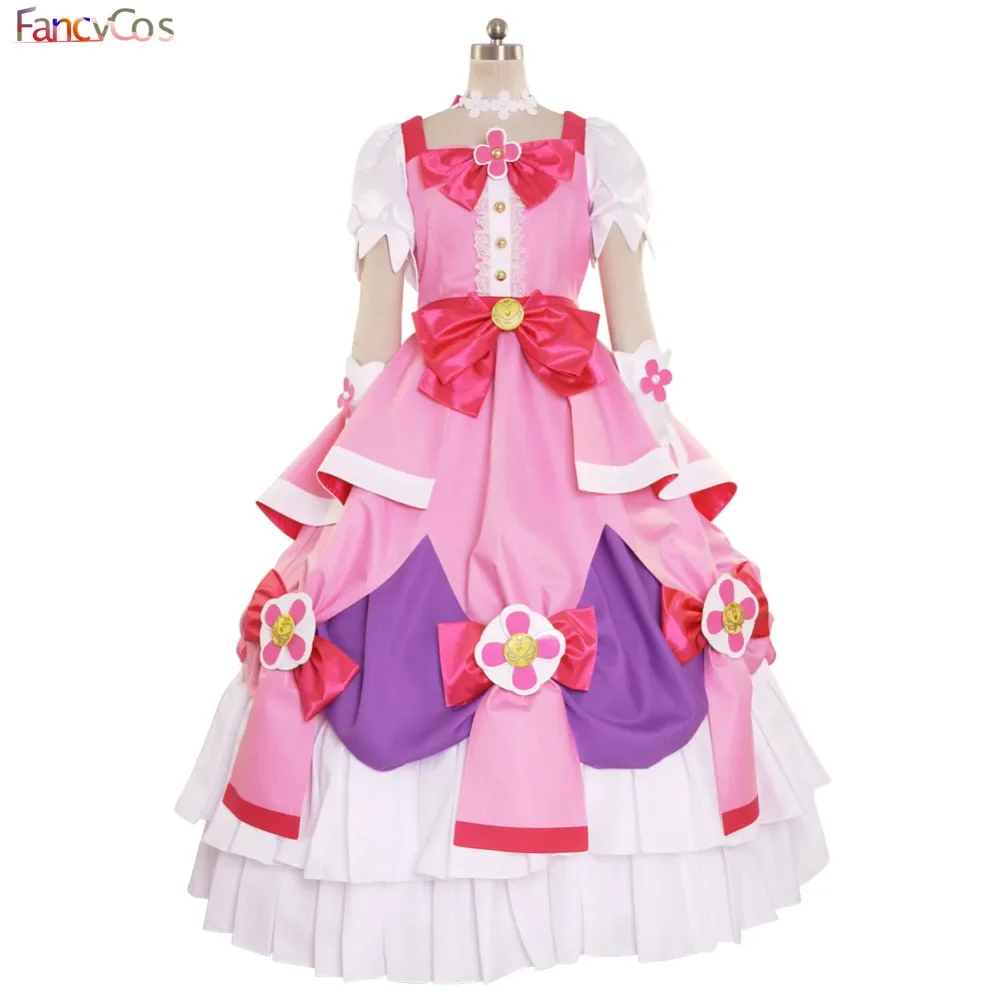 

Anime Go Princess PreCure Cure Flora Party Dress Go! Princess Pretty Cure Costume Cosplay Haruka Haruno Dress Cosplay Costumes