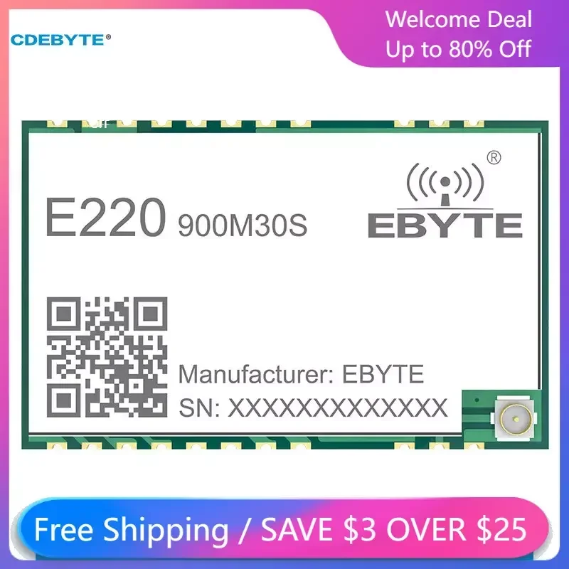 LLCC68 868MHz 915MHz LoRa Module Ebyte 30dBm 10km Wireless Transceiver Receiver IPEX/Stamp Hole Long Range IoT E220-900M30S