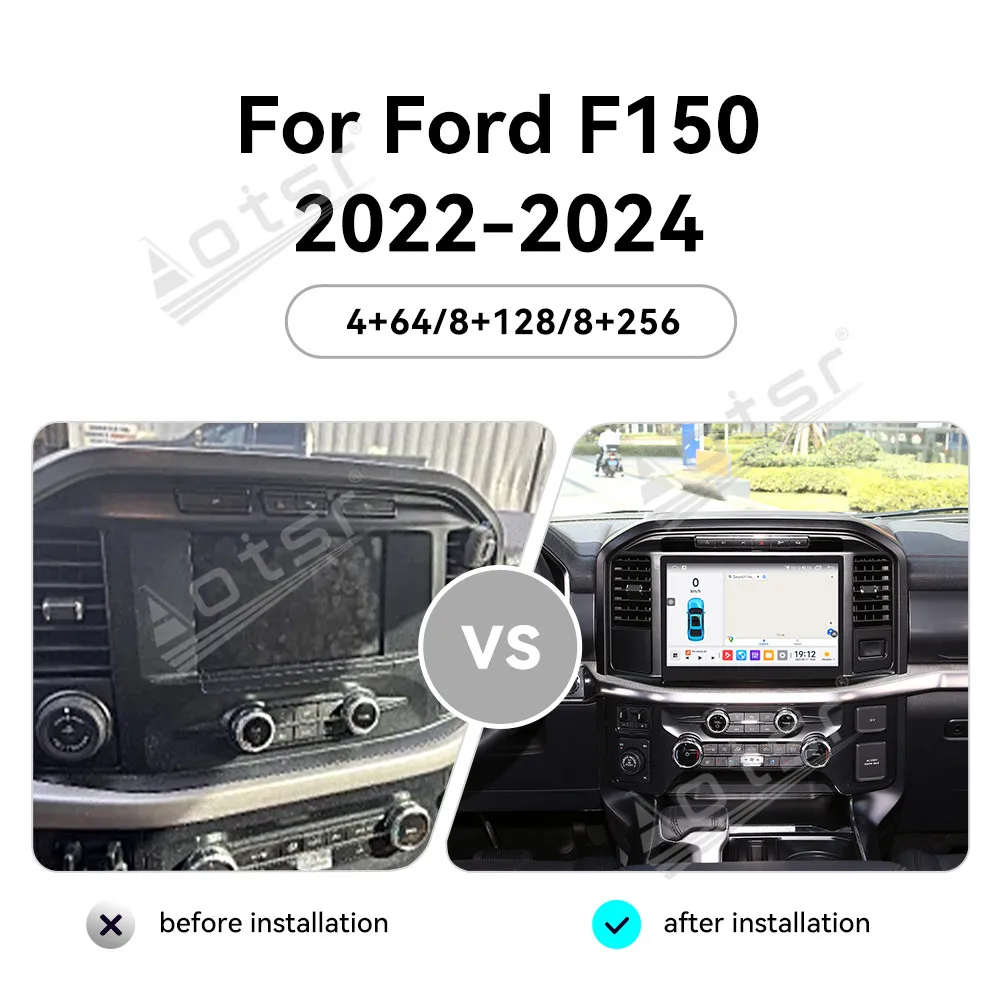 

For Ford F150 2022-2024 DSP Car DVD Player Android 13.0 Carplay GPS Navigation Auto Radio Stereo Head Unit Multimedia Player