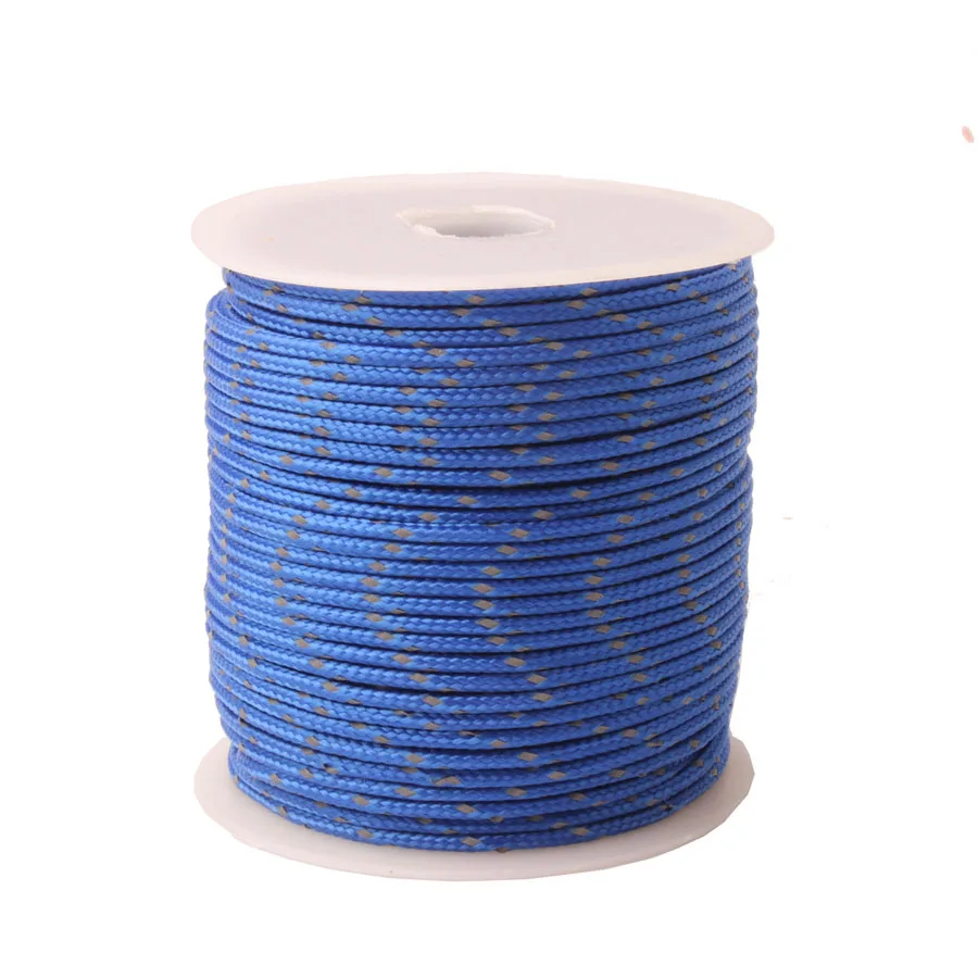 GEGEDA 2mm reflective Paracord 3 Strand Core Paracord For Survival Parachute Cord