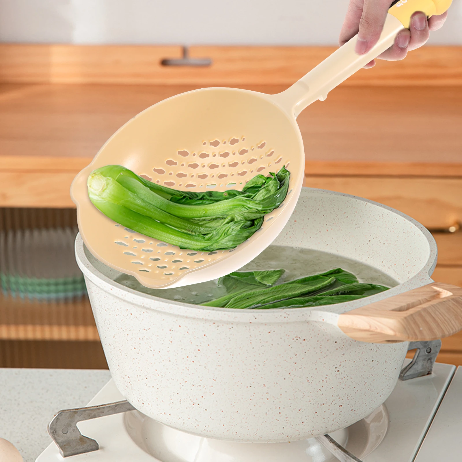 

Long Handle Noodle Strainer Nylon Pvc Colander Ladle Fine Mesh Spoon For Home Kitchen Restaurant Hot Pot Frying Strainer