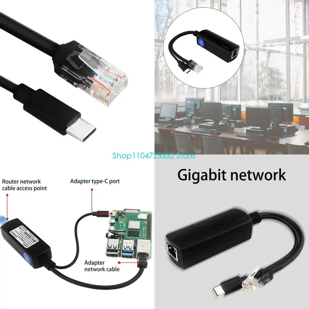 p5ea-ieee-8023af-type-c-アクティブ-ギガビット-poe-スプリッター-パワー-オーバー-イーサネット-5v-3a-タブレット、ドロップカム、または-2-3b-用