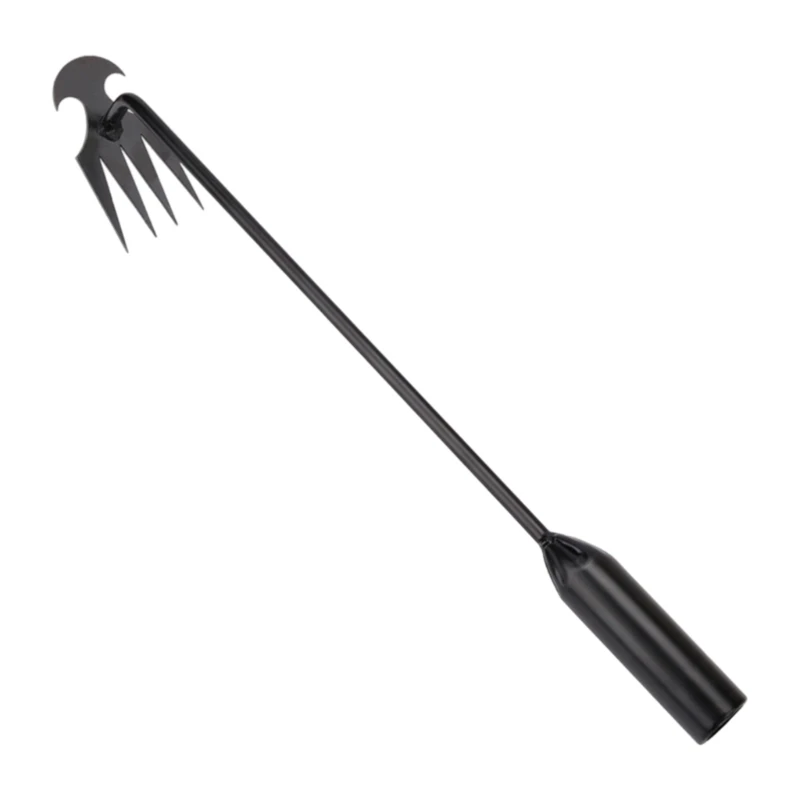 A2UD Professional Gardens Weeding Hand Tool 4 Sharped Teeth Steel Weeds Puller Remover Hand Weeder Lightweighted 30/40/50cm