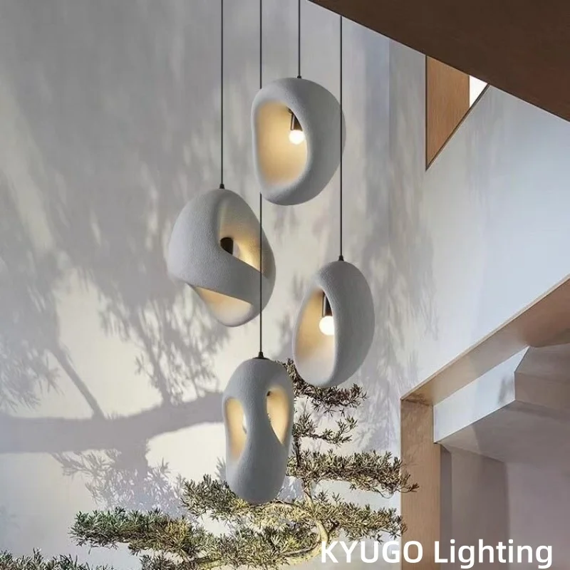 Lampade a sospensione Wabi Sabi Villa Scale Caffè Soffitto a LED Ristorante Negozio Loft Art Tavolo da pranzo Bar Lampada a sospensione Apparecchio Lustro