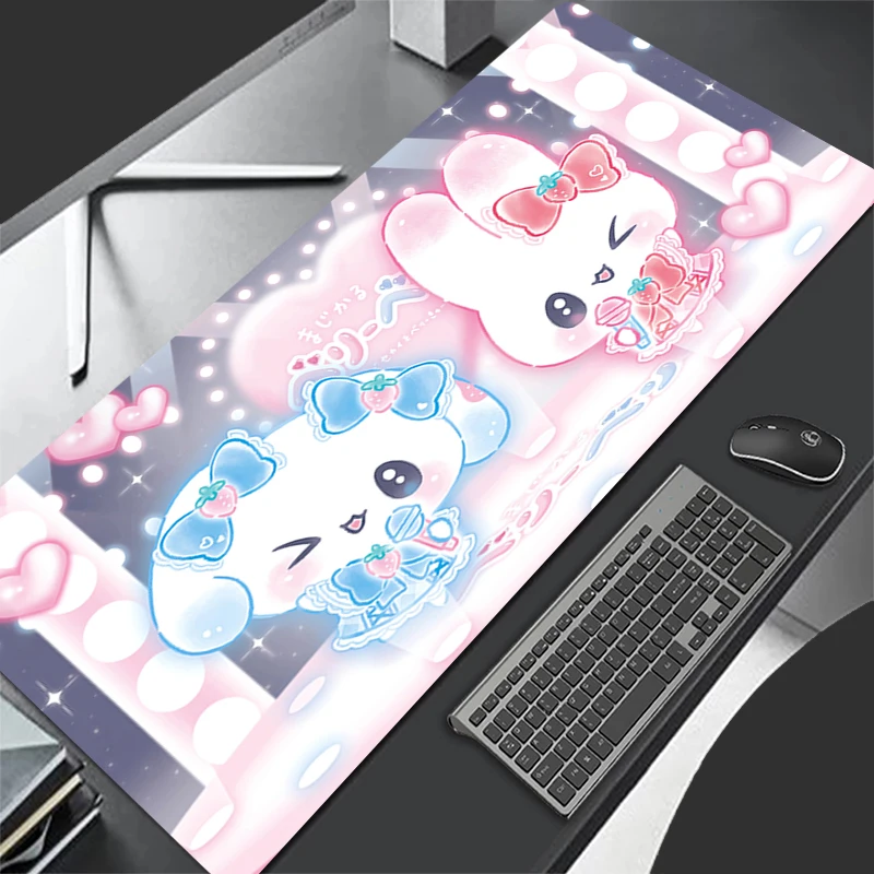 

Mouse pad Large Strawberry Blueberry Rabbit e-sports game player mouse pad keyboard pad non-slip mat coaster PC Anime Mousepad