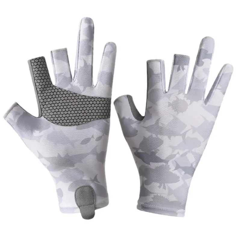 Sun Gloves For Women UV Protection UPF50 Wear-Resistant Fishing Gloves Breathable Comfort Anti-Slip Grip For Rowing And Fishing