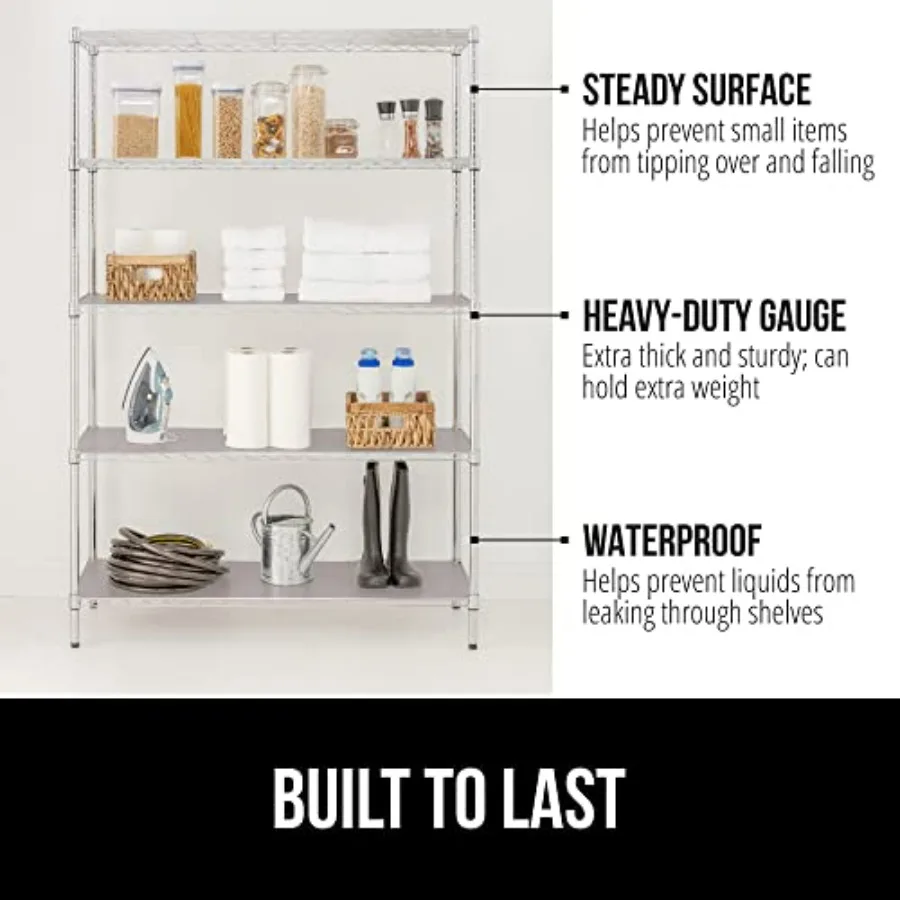 Set di 4 rivestimenti per cassetti e rivestimenti per mensole in filo metallico, dimensioni della fodera per cassetti 17,5 pollici x 20 piedi in grigio, non adesivo, dimensioni della fodera per mensola in filo metallico 14x3