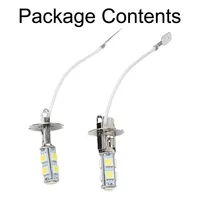 2pcs H3 LED 6V Car Light DRL Fog Light Driving Lamp Flashlight Torches Replace LED Bulbs Super Bright Lighting 6000K White