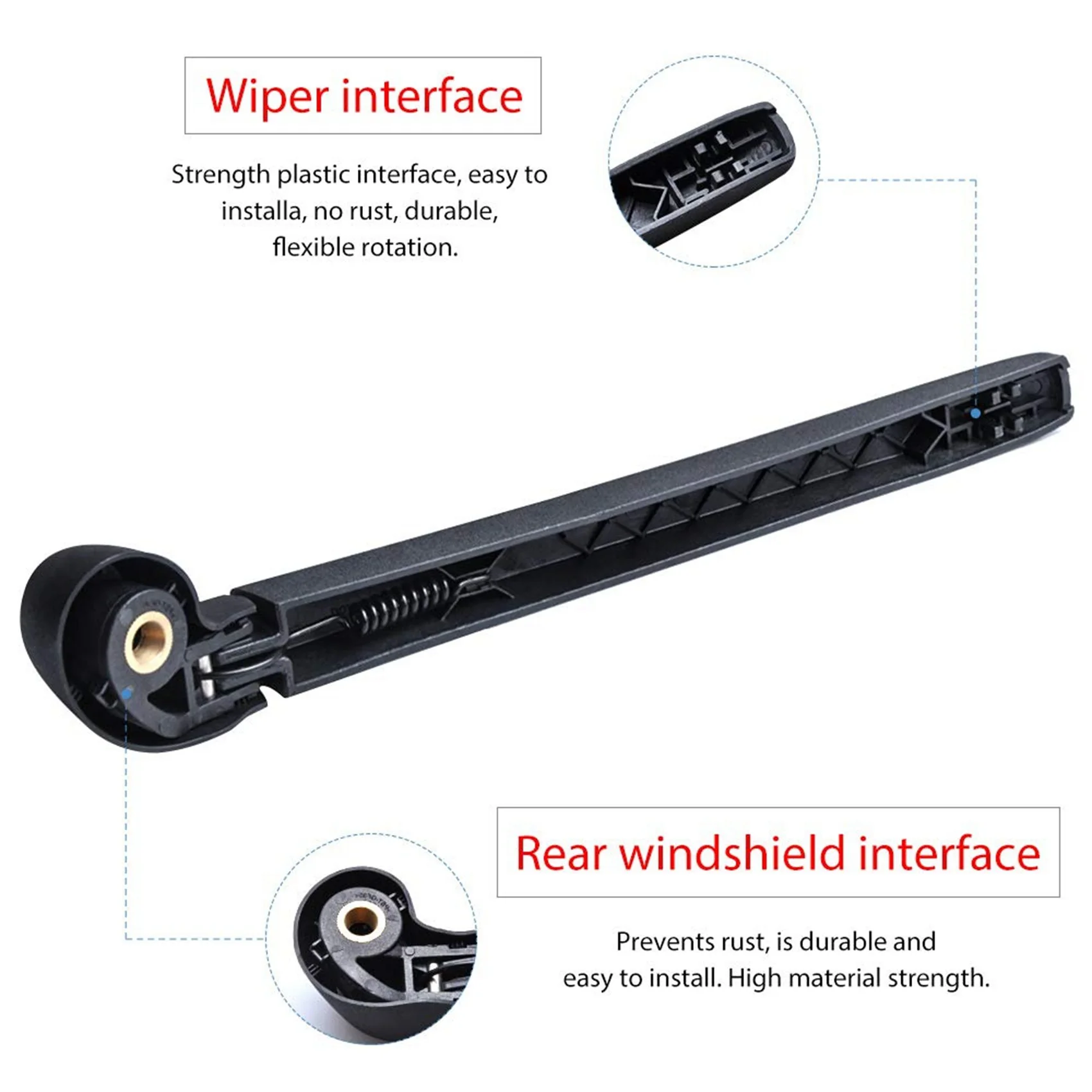 

ABOK-Rear Windshield Back Wiper Arm Blade Set 8R09554071P9 8R0955425 For- Q5 2009-2015 Vehicles Car Accessories