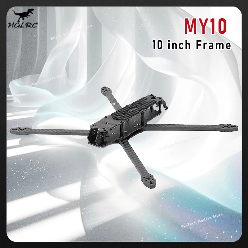 HGLRC MY10 10 inch Frame - 415mm Wheelbase, 7mm Arm Thickness for RC Freestyle Racing Quadcopter Accessory