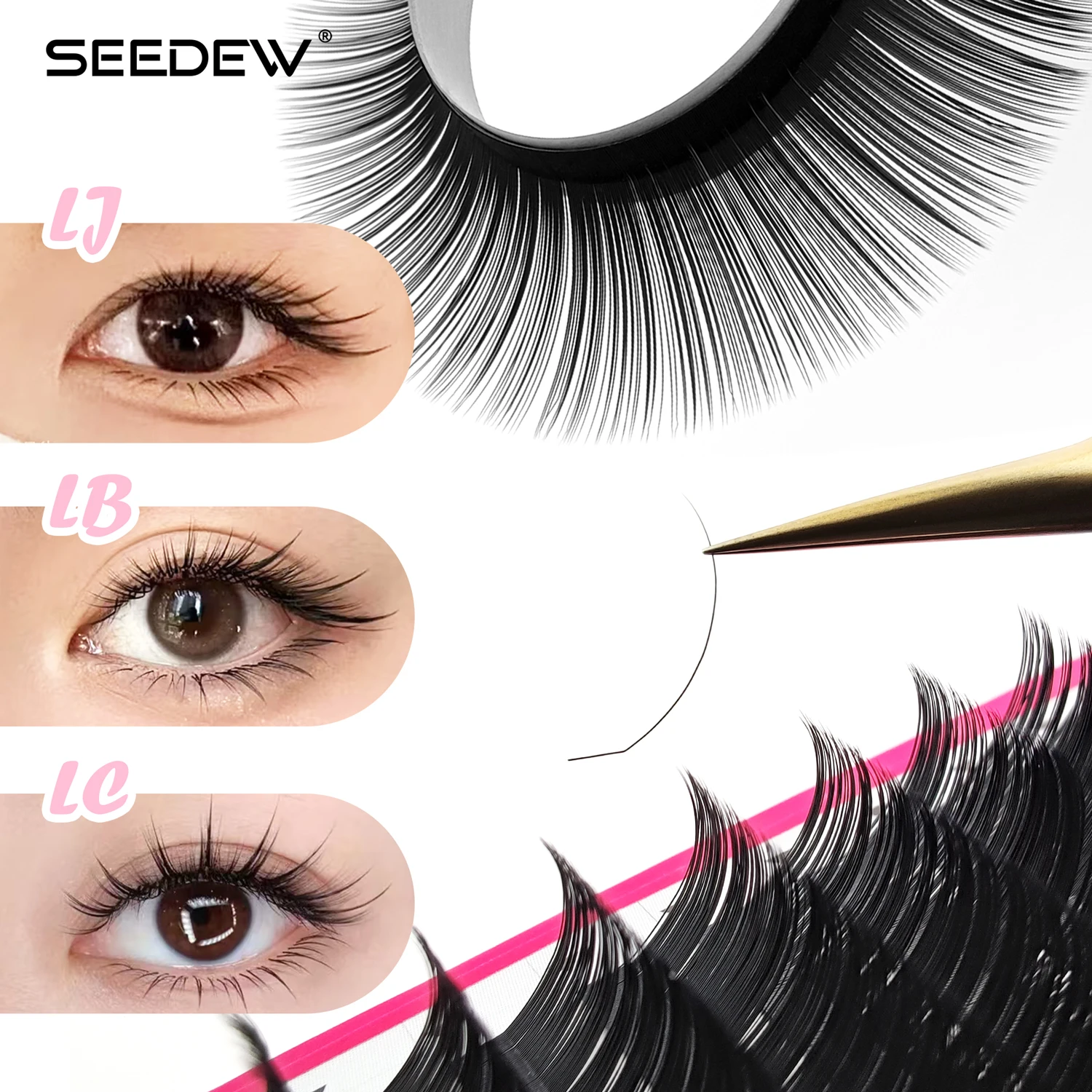 SEEDEW 0.07mm LJ/LB/LC Mix7-16 - огляд і ціна Eyelash Extension In Chinese