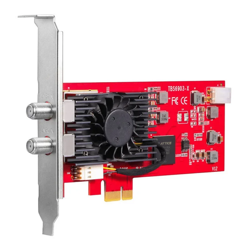 DVB-S2X Dual Tuner PCIe Card high definition digital receiver acquisition receiver card