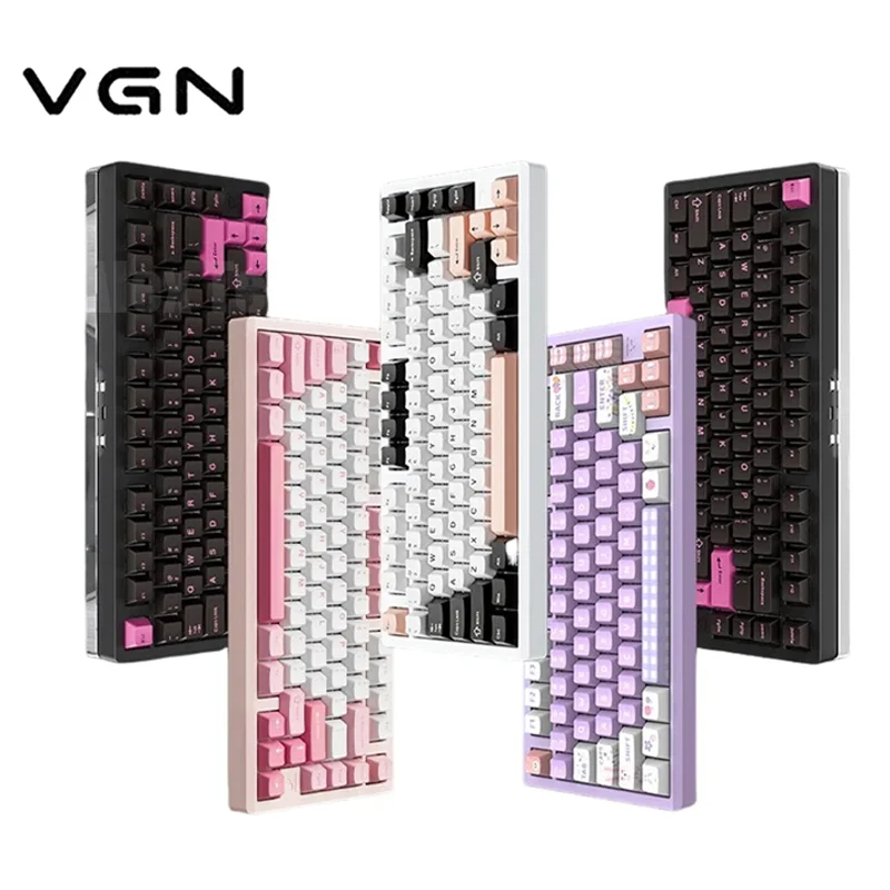 VGN VXE75 Customized Mechanical Keyboard 75% Aluminum Gasket Structure Hot Swap RGB Wireless Gaming Mechanical Keyboard E-Sport