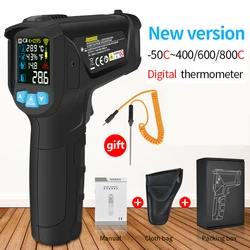 Digitale Infrarot Thermometer Laser Temperatur Meter Nicht-kontaktieren 800 Grad Oder 1472Fahrenheit Pyrometer IR Termometro Farbe LCD