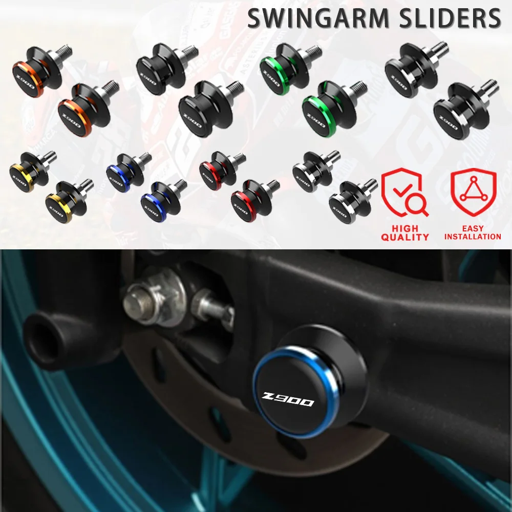 

For Kawasaki Z900 2017-2023 Motorcycle 8mm CNC Swingarm Spools Sliders Stand Screws Z900 SE 2022-2023 Z900 Performance 2021-2023