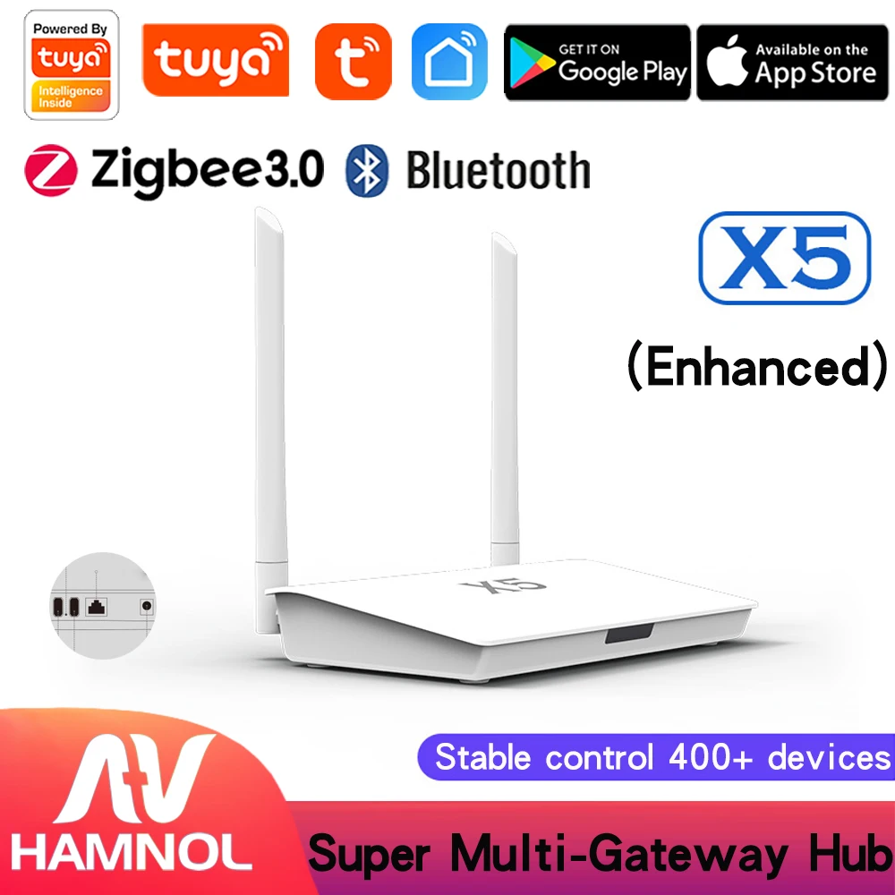 Tuya Smart Zigbee 3.0 Bluetooth Multi-Mode Gateway HUB With Strong Signal Smart Home Gateway Works With Alexa Google Home