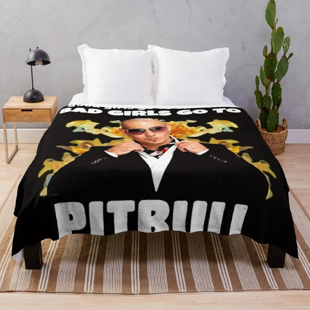 

Good Girls Go Church Bad Girls Go Pitbull Throw Blanket sofa bed for sofa Blankets