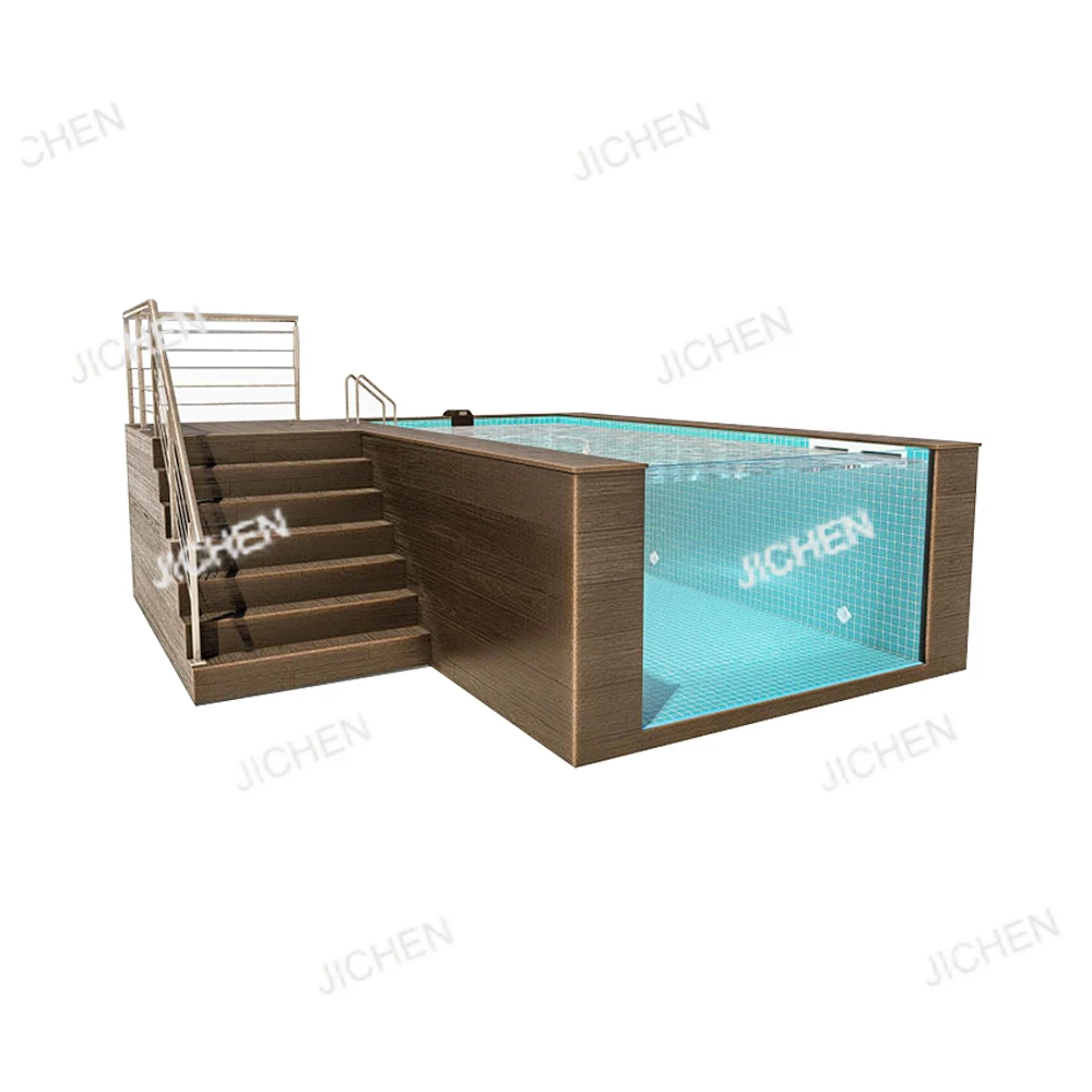 Piscina Modular de Lujo Prefabricada en Contenedor Semicircular Personalizada para Pequeños Espacios, Depósito