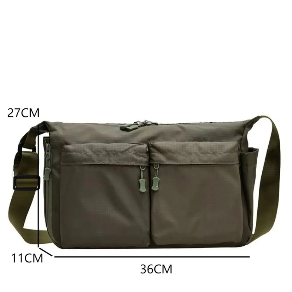 Nylon-Umhängetaschen, große Kapazität, Design mit mehreren Fächern, einzelne Schultertasche, leicht, lässiger Stil, Tragetasche mit mehreren Fächern. – Detail 1