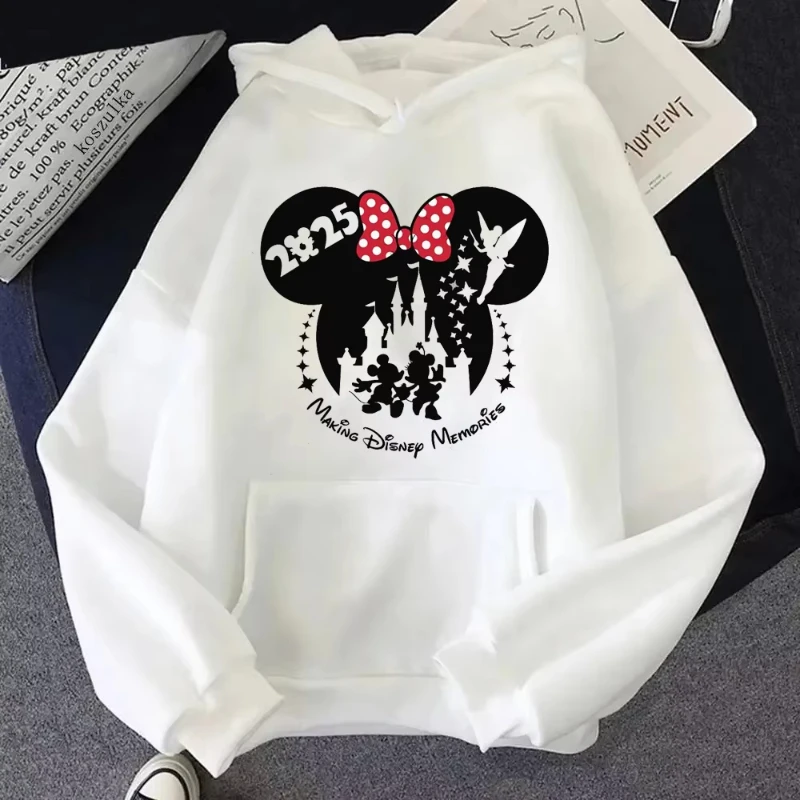 2025 Mickey Minnie vacances en famille graphique pull automne mon premier Disney voyage sweat à capuche imprimé mode décontracté Couple sweat