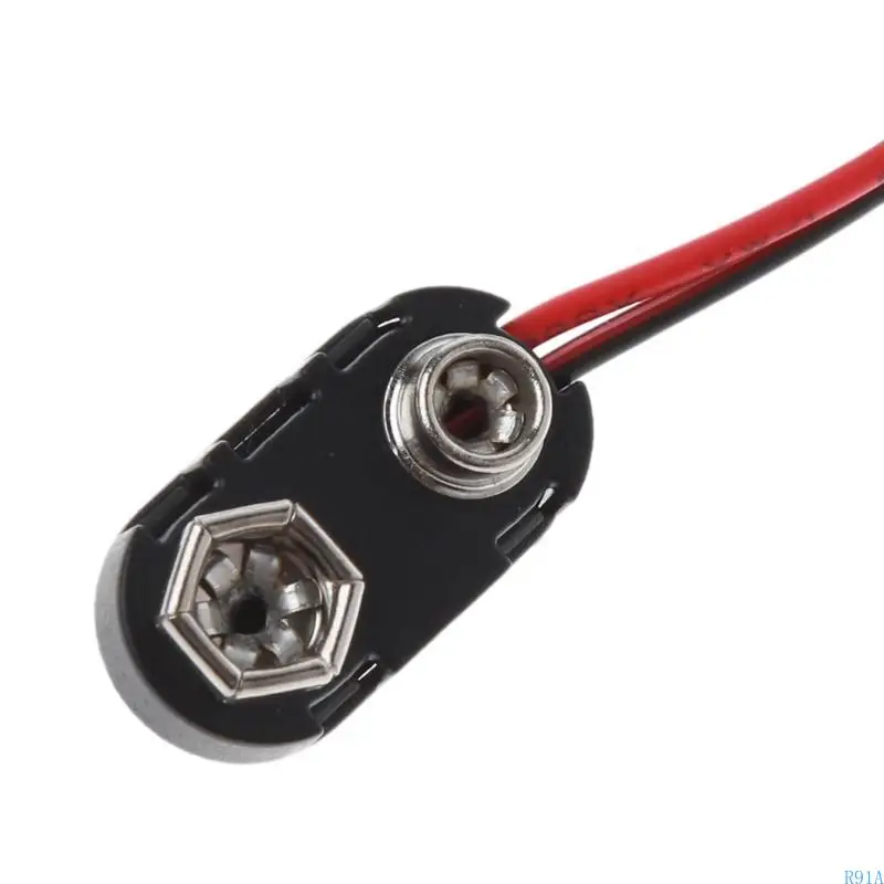 R91A USB 메인은 듀얼 6F22 9V 배터리 제거기로 변환 2 피스 9V 배터리 전원 공급 장치 케이블 액세스를 교체 할 수 있습니다.