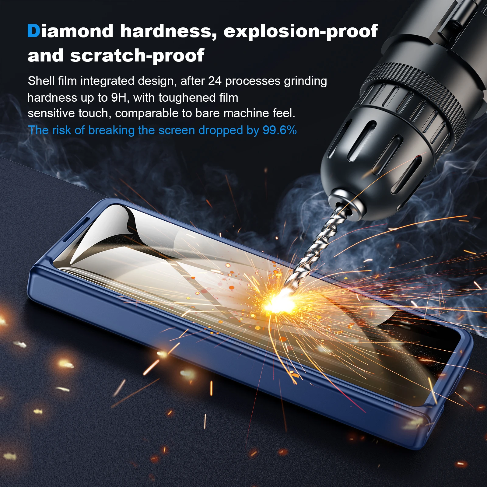 Shockproof Armor Case for Samsung Galaxy Z Fold 5 All-Inclusive Hinge Protection Case With Hidden Stand Slide Camera Lens Cover