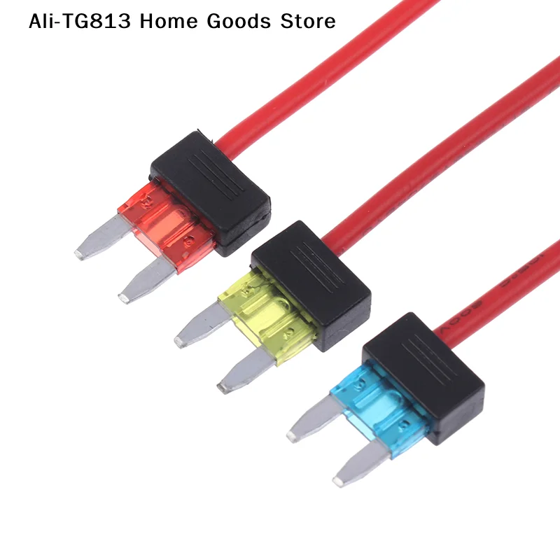 

[TG813]1PC Car Fuse Holder Add-a-circuit TAP Adapter Mini ATM APM Blade MINI Simple Safety Device 12V 10A 15A 20A