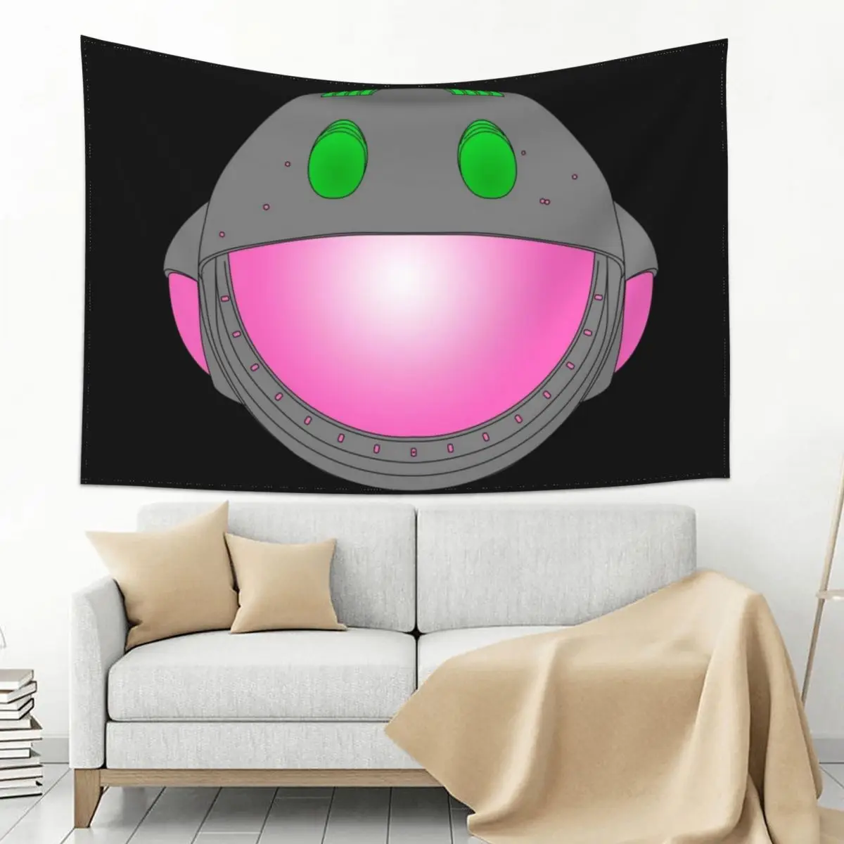 

Heavy Metal Spaceship / Starship black outline, colour fill Tapestry