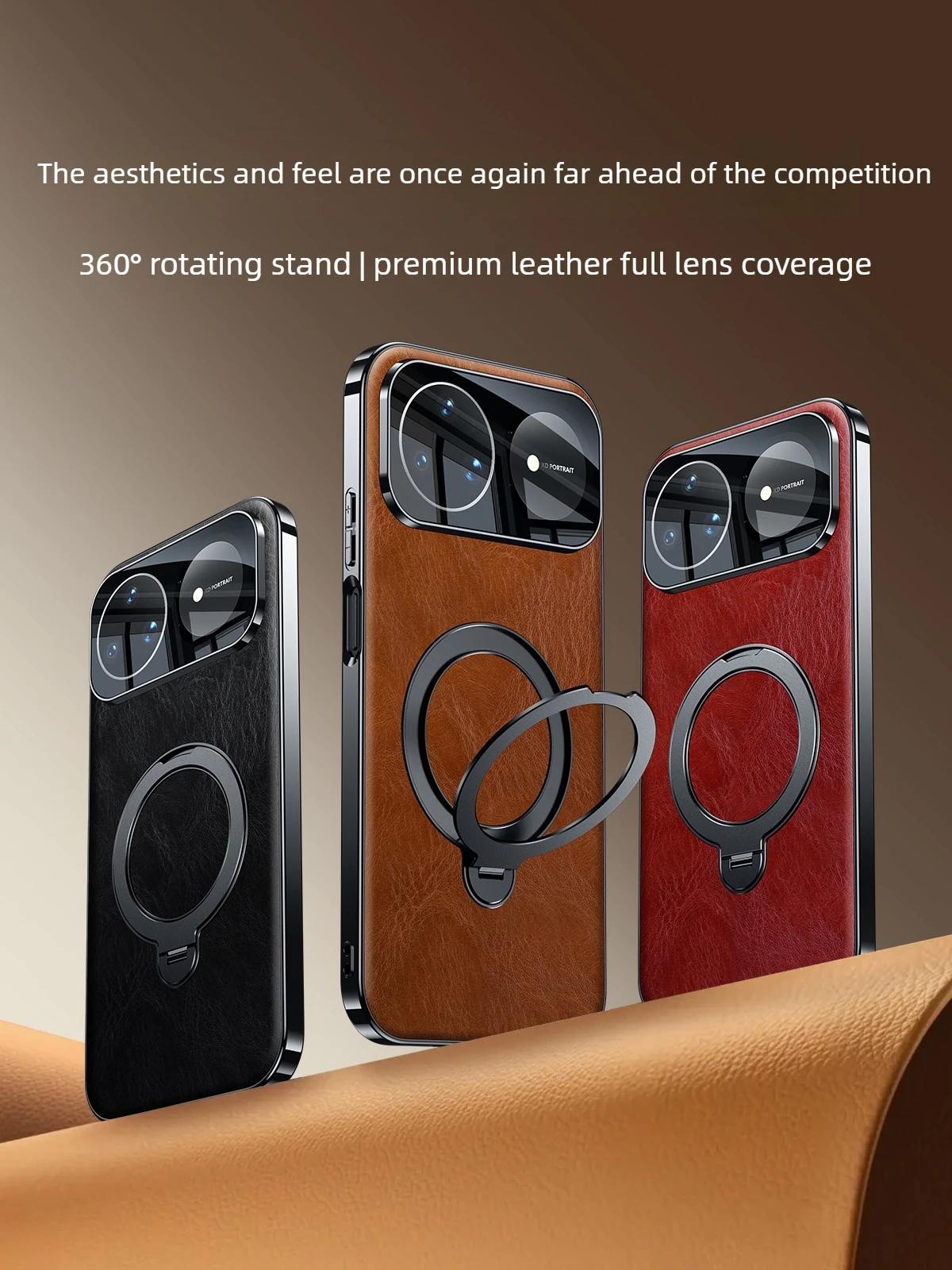

Genuine leather magnetic phone case for huawei nova 15 ultra, new full lens coverage, nova 15 rotating stand case for nova15 pro