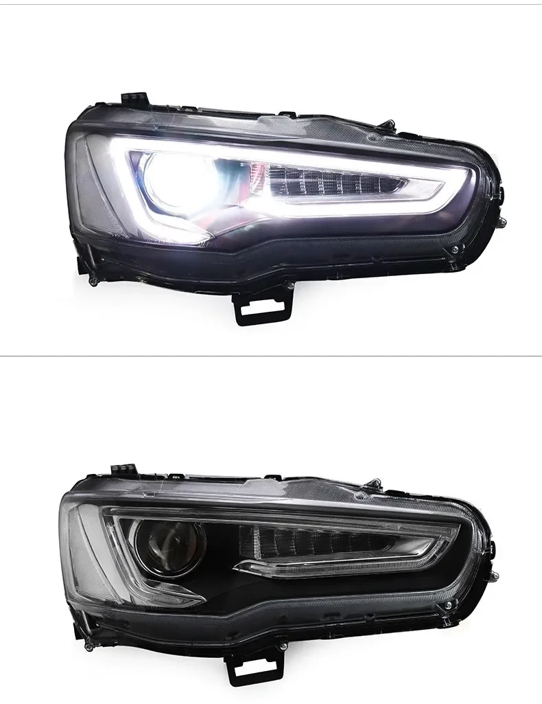 لميتسوبيشي لانسر-ex 09-21 سيارة LED المصباح عين الملاك DRL النهار تشغيل ضوء بدوره إشارة مع عدسة العارض