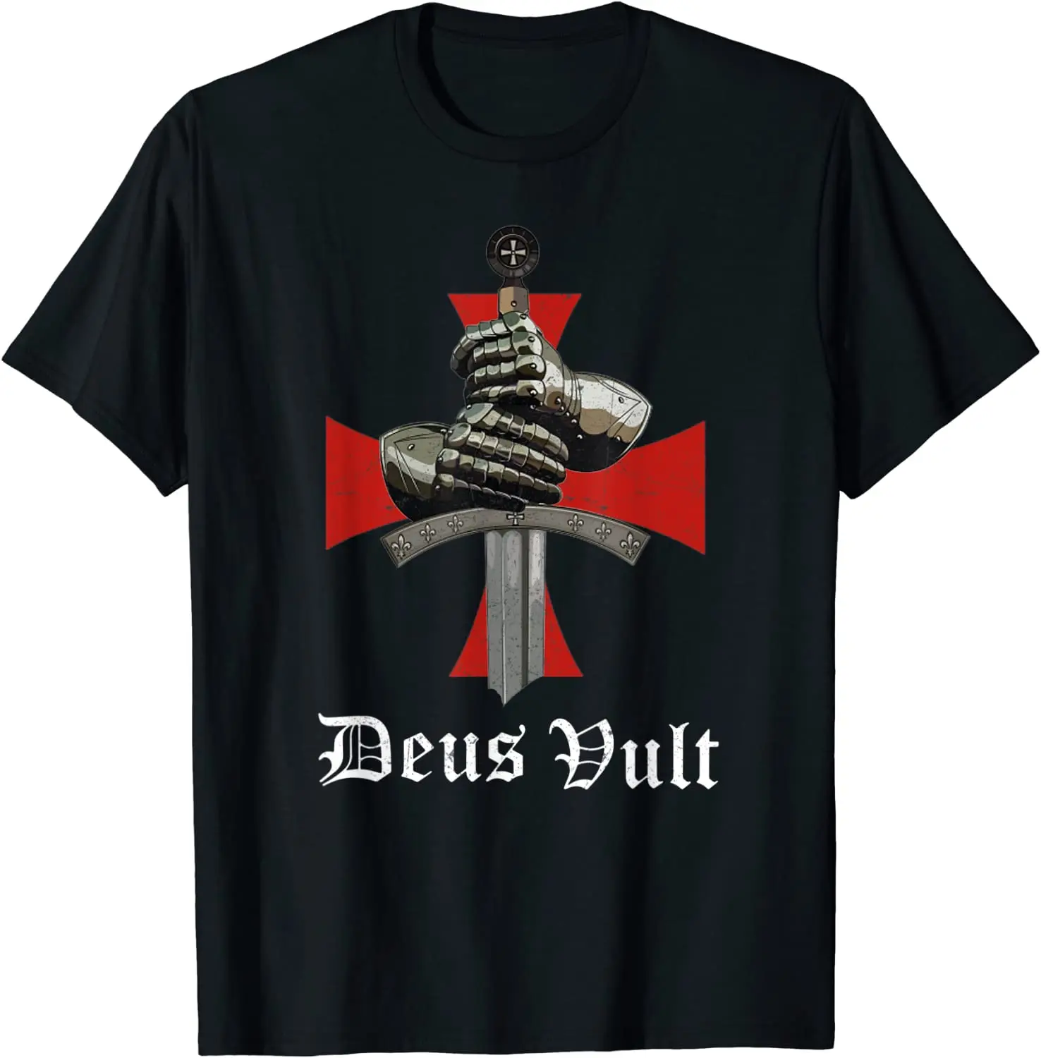 

Christian Knight Templar Crusader Armor Deus & Vult Men T-Shirt Short Sleeve Casual Summer Boys T-Shirts