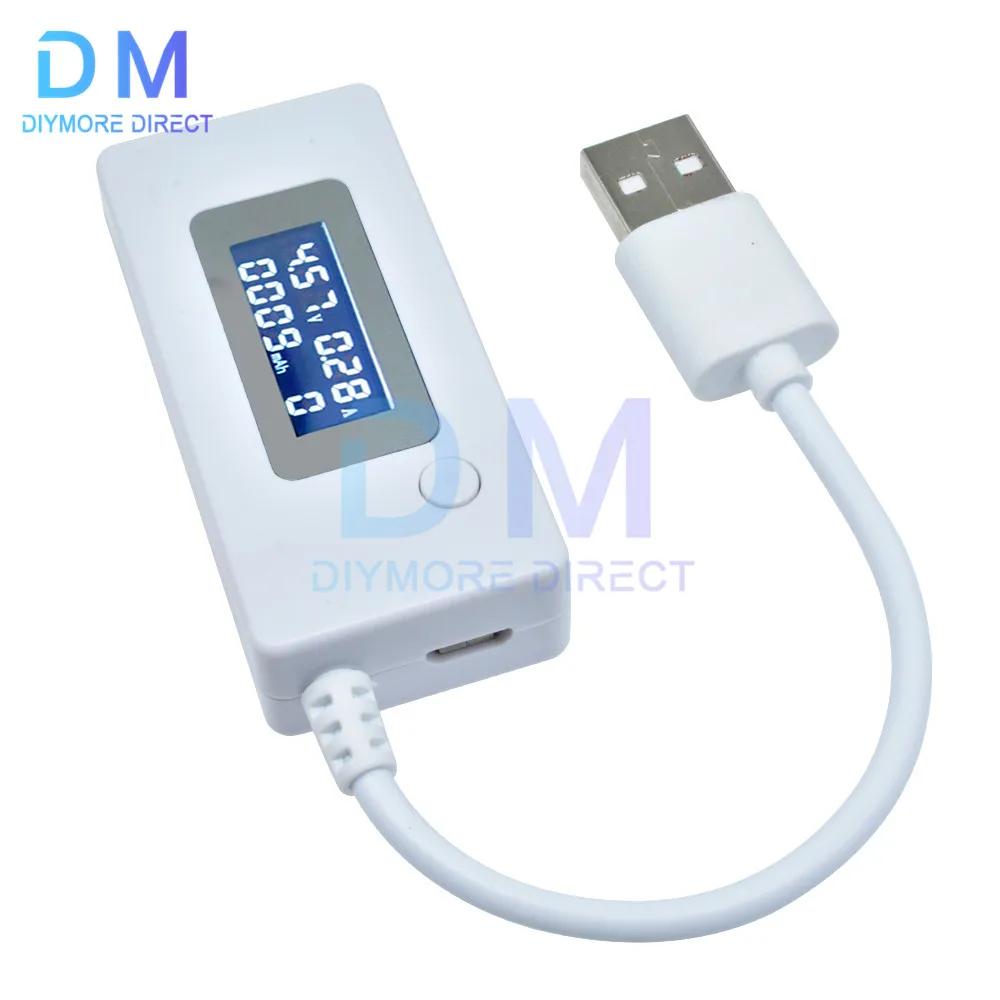 LCD Backlight USB Current Voltage Charging Capacity Tester Meter Charger Doctor Voltmeter Ammeter Monitor Detector Mobile Phone