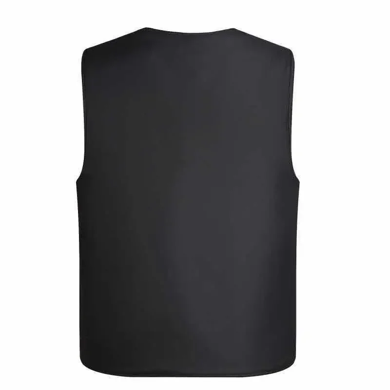 2023 Men\'s Black Fleece Vest Winter Sleeveless Outerwear Warm Fleece Liner Vests Plus Size 2Xl 3Xl 4Xl Soft Warm Brand Hot Sale
