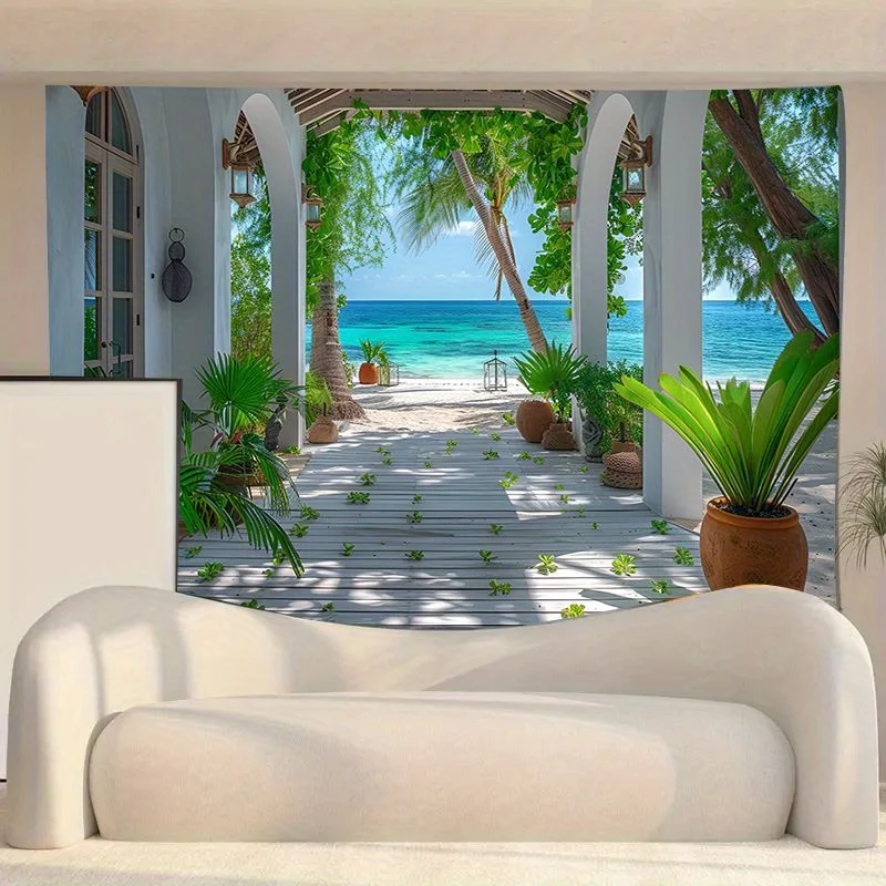 Tropical Paradise Tapestry - Perfect for Home Décor,Adding a Touch of Beachside Serenity and Natural Beauty to Your Living Space