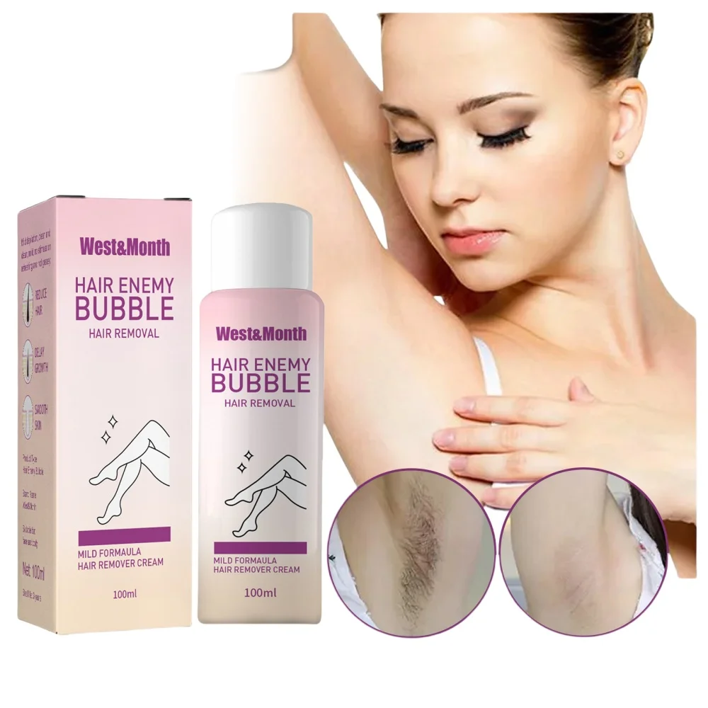 

OceanAura 100g Silky Beauty Spray Aloe Mild Painless Hair Removal Mousse Spray Underarm Hand Hair and Leg Hair Removal Cream